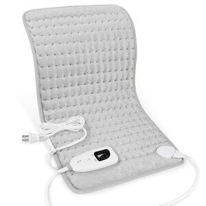 Electric Heating Pad 24x12 for Back Neck & Shoulder | Moist/Dry Heat Auto Shut O